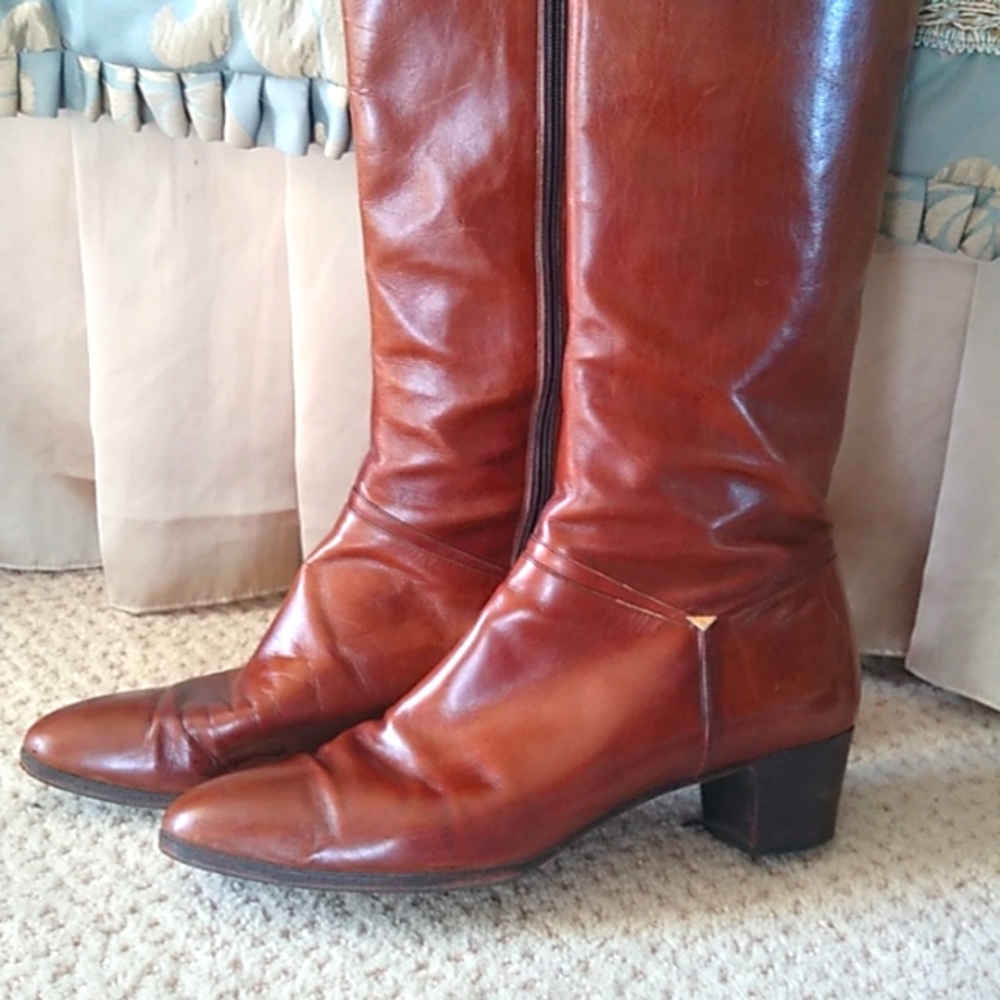 Salvatore Ferragamo equestrian boots brown